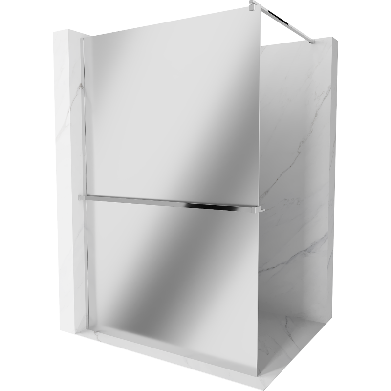 Mexen Kioto+ panneau de douche avec étagère Walk-in 70 x 200 cm, miroir, chromé - 800-070-121-01-50