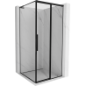 Mexen Rox L cabine de douche coulissante droite 100 x 100 cm, cadre noir, noir - 8C2L-100-100-70-70-P
