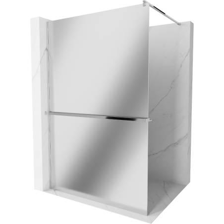 Mexen Kioto+ paroi de douche avec étagère Walk-in 110 x 200 cm, miroir, chrome - 800-110-121-01-50