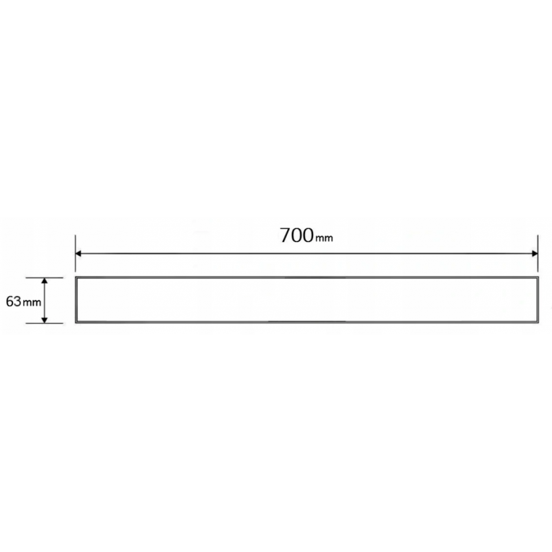 Mexen Flat M18 cache de drain linéaire 70 cm, or rose - 1623070