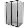 Mexen Rox cabine de douche coulissante gauche 155 x 90 cm, cadre noir, noir - 8C2-155-090-70-70-L