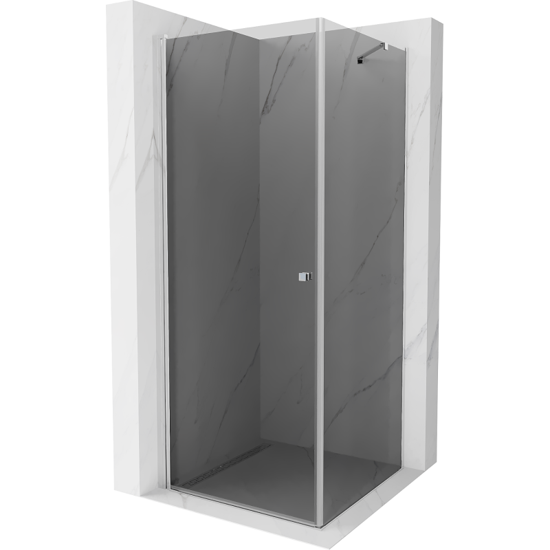 Mexen Pretoria cabine de douche pivotante 70 x 70 cm, graphite, chrome - 852-070-070-01-40
