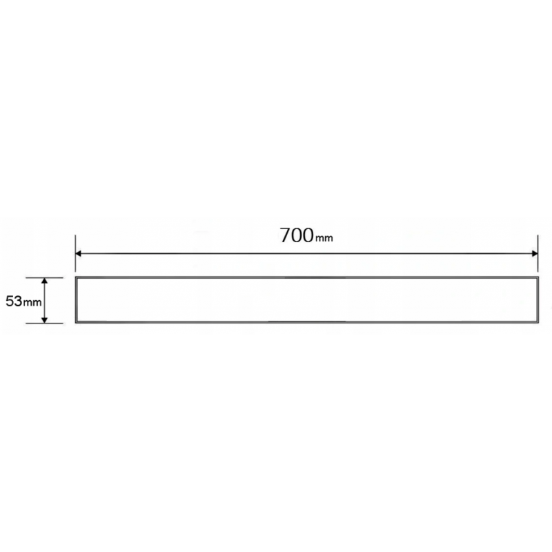 Masque Mexen Flat M13 2-en-1 pour drain linéaire 70 cm, or brossé - 1A19070