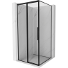 Mexen Rox cabine de douche coulissante gauche 100 x 100 cm, cadre noir, noir - 8C2-100-100-70-70-L
