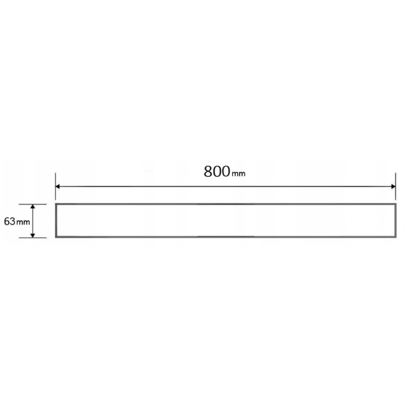 Mexen Flat M18 couvre-égouttoir de douche linéaire 80 cm, or brossé - 1A23080
