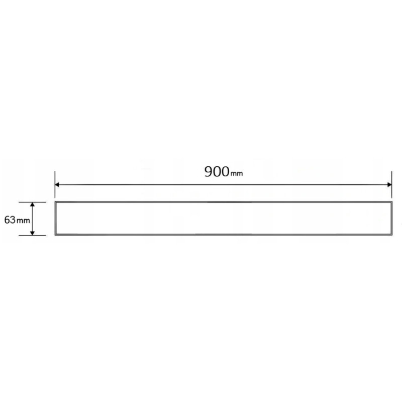 Mexen Flat M18 cache pour drain linéaire 90 cm, or brossé - 1A23090