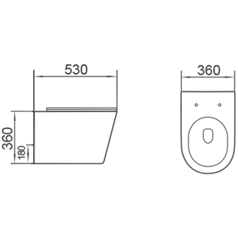 Mexen Rico 2.0 cuvette WC Rimless Tornado avec siège à descente lente slim, duroplast, blanc brillant - 3072L4000T