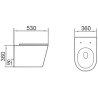 Mexen Rico 2.0 cuvette WC Rimless Tornado avec siège à descente lente slim, duroplast, blanc brillant - 3072L4000T