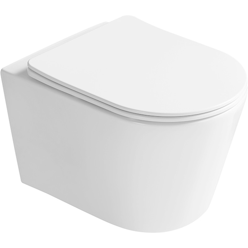 Mexen Rico 2.0 cuvette WC Rimless Tornado avec siège à descente lente slim, duroplast, blanc brillant - 3072L4000T