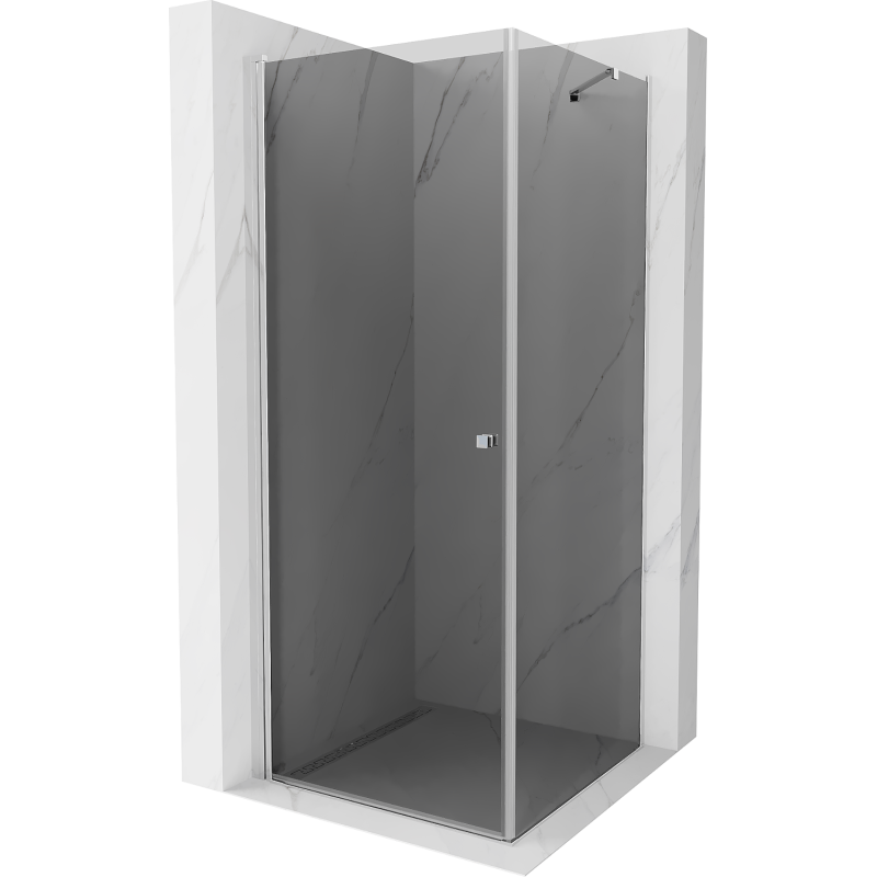Mexen Pretoria cabine de douche battante 90 x 90 cm, graphite, chrome - 852-090-090-01-40