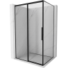Mexen Rox cabine de douche coulissante gauche 140 x 100 cm, cadre noir, noir - 8C2-140-100-70-70-L