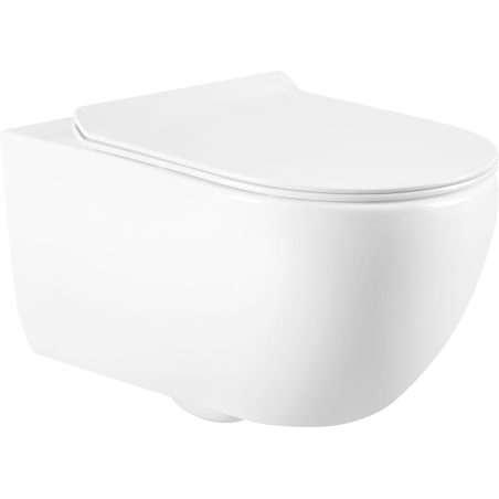 Mexen Carmen 2.0 cuvette WC Rimless avec abattant à descente lente slim, duroplast, blanc brillant - 3088L4000