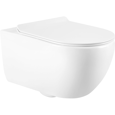 Mexen Carmen cuvette wc Rimless avec abattant à descente progressive slim, duroplast, blanc brillant - 3088L4000
