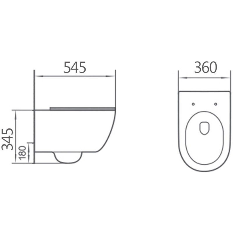 Mexen Carmen 2.0 cuvette WC Rimless avec abattant à descente lente slim, duroplast, blanc brillant - 3088L4000