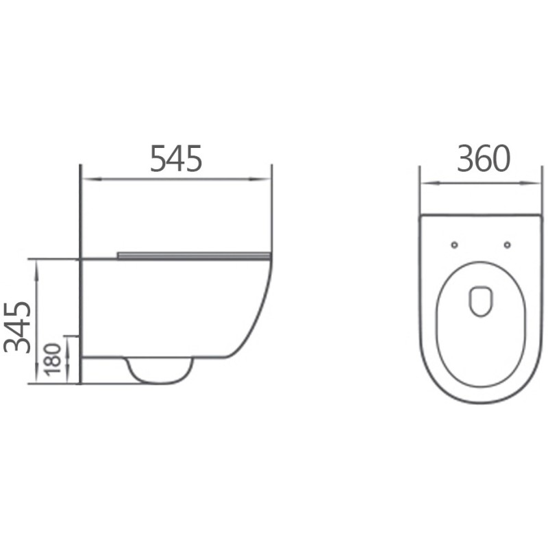 Mexen Carmen cuvette wc Rimless avec abattant à descente progressive slim, duroplast, blanc brillant - 3088L4000