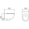 Mexen Carmen 2.0 cuvette WC Rimless avec abattant à descente lente slim, duroplast, blanc brillant - 3088L4000