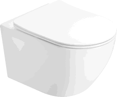 Mexen Lena 2.0 cuvette WC sans bride avec abattant à descente lente slim, duroplast, blanc brillant - 3022L4000