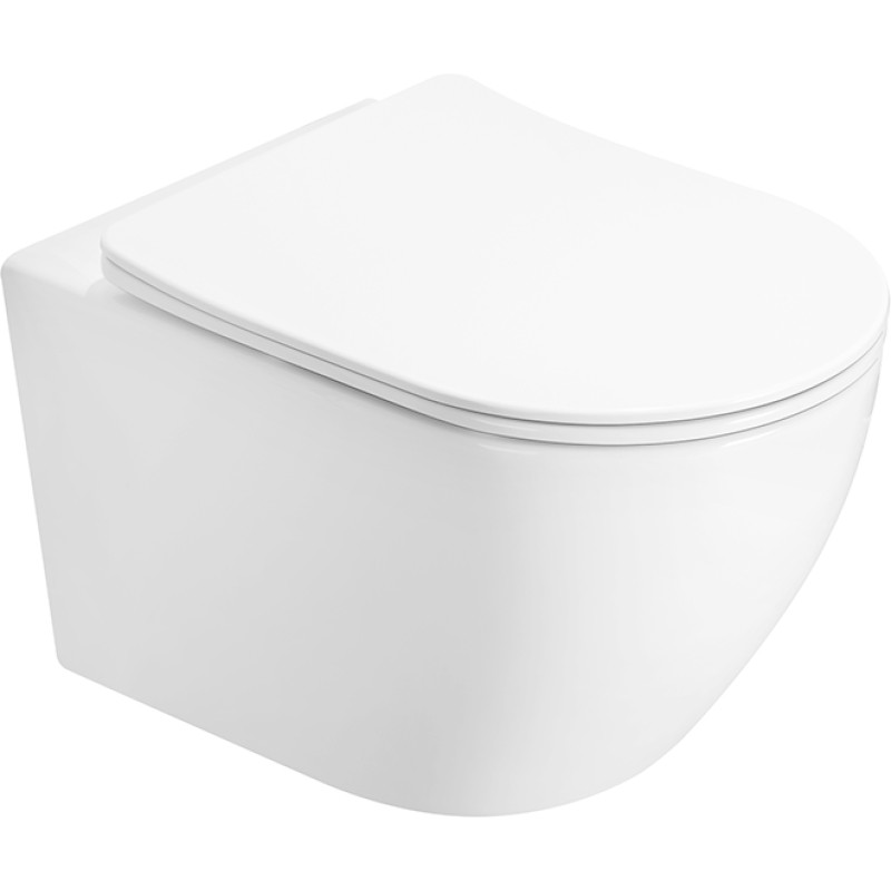 Mexen Lena 2.0 cuvette WC Rimless Tornado avec abattant amortisseur slim, duroplast, blanc brillant - 3022L4000T