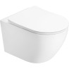Mexen Lena cuvette WC Rimless Tornado avec abattant à descente lente slim, duroplast, blanc brillant - 3022L4000T