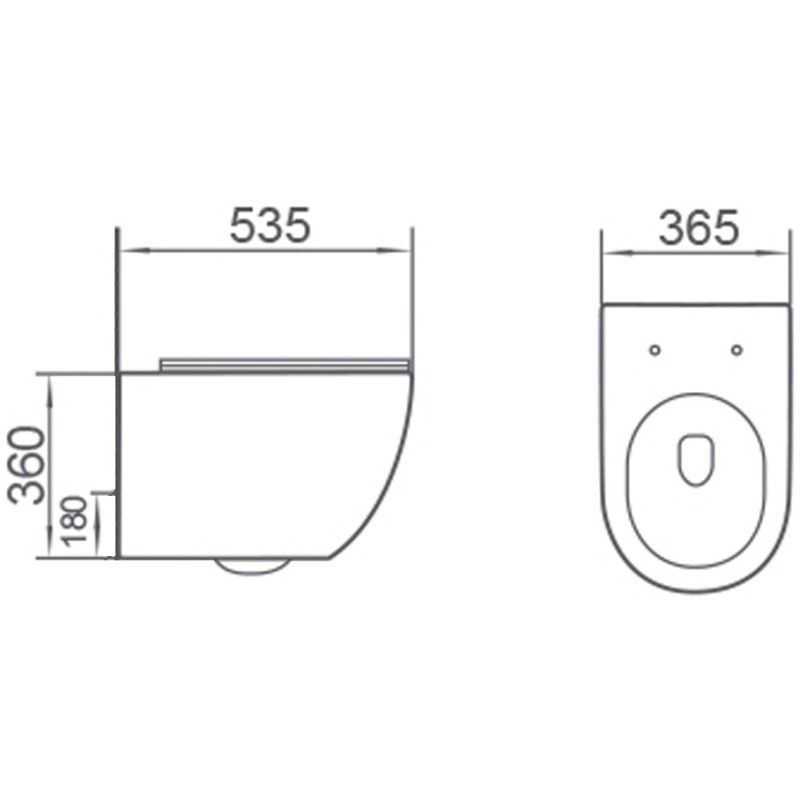 Mexen Lena 2.0 cuvette WC Rimless Tornado avec abattant amortisseur slim, duroplast, blanc brillant - 3022L4000T