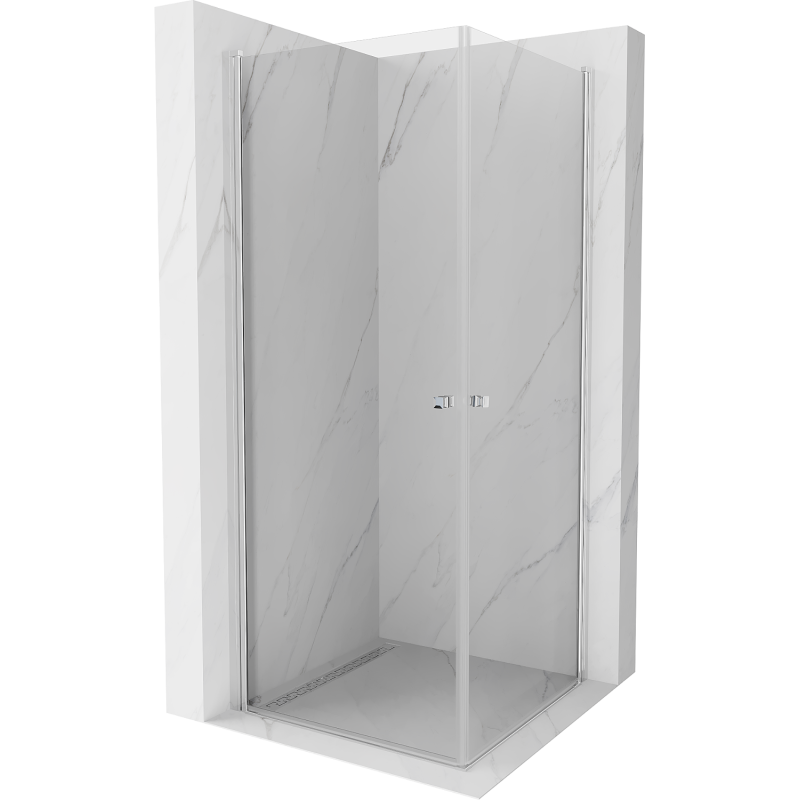 Mexen Pretoria Duo cabine de douche à charnière 70 x 70 cm, transparent, chrome - 852-070-070-02-00