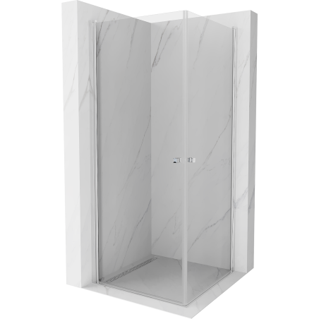 Mexen Pretoria Duo cabine de douche à charnière 70 x 70 cm, transparent, chrome - 852-070-070-02-00