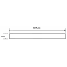 Mexen Flat M13 cache 2 en 1 pour drain linéaire 60 cm, cuivre brossé - 1C19060