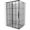 Mexen Rox L cabine de douche coulissante gauche 100 x 75 cm, grille noire, noir - 8C2L-100-075-70-77-L