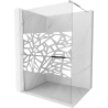 Mexen Kioto+ paroi de douche avec étagère Walk-in 90 x 200 cm, motif blanc, chromé - 800-090-121-01-85