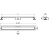 Mexen Flat corps pour drain linéaire 70 cm, gris arme brossé - 1E15070