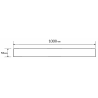 Mexen Flat M13 cache 2 en 1 pour drain linéaire 100 cm, gris fusil brossé - 1E19100