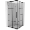 Mexen Rox L cabine de douche coulissante gauche 100 x 100 cm, grilles noires, noir - 8C2L-100-100-70-77-L