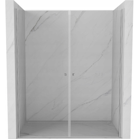 Mexen Pretoria Duo portes de douche pivotantes 150 cm, transparentes, chrome - 852-150-000-02-00