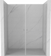 Mexen Pretoria Duo portes de douche pivotantes 150 cm, transparentes, chrome - 852-150-000-02-00
