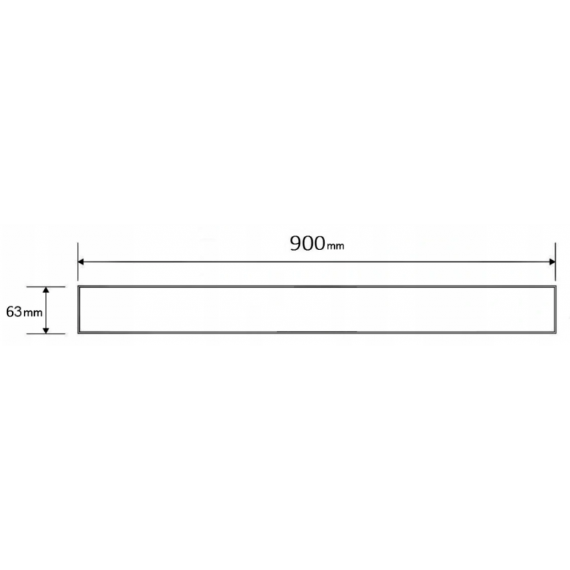 Mexen Flat M15 cache pour drain linéaire 90 cm, gris pistolet brossé - 1E24090