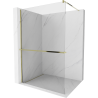 Mexen Kioto+ paroi de douche avec étagère Walk-in 100 x 200 cm, transparent, doré - 800-100-121-50-00