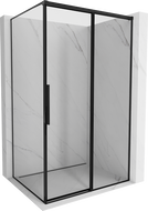 Mexen Rox cabine de douche coulissante droite 150 x 75 cm, cadre noir, noir - 8C2-150-075-70-70-P