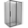 Mexen Rox cabine de douche coulissante droite 95 x 80 cm, cadre noir, noire - 8C2-095-080-70-70-P