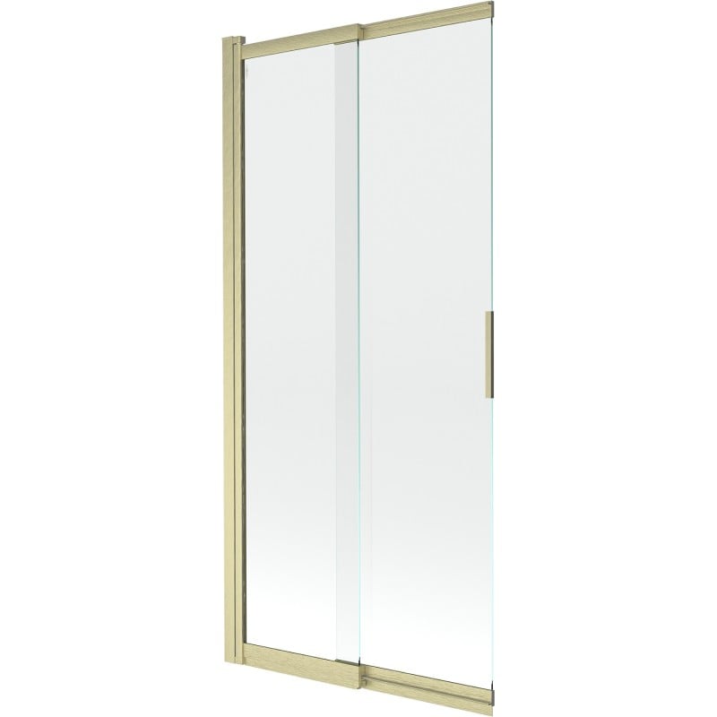 Mexen Fox paroi de douche à 2 volets coulissants 85 x 150 cm, transparent, or brossé - 891-085-002-55-00
