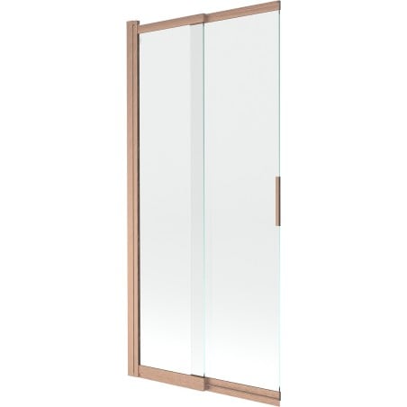 Paroi de douche coulissante à 2 panneaux Mexen Fox 85 x 150 cm, transparent, cuivre brossé - 891-085-002-65-00