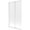 Mexen Fox paroi de douche à 2 panneaux coulissants 100 x 150 cm, transparent, blanc - 891-100-002-20-00