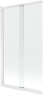 Mexen Fox paroi de douche 2 volets coulissante 100 x 150 cm, transparent, blanc - 891-100-002-20-00