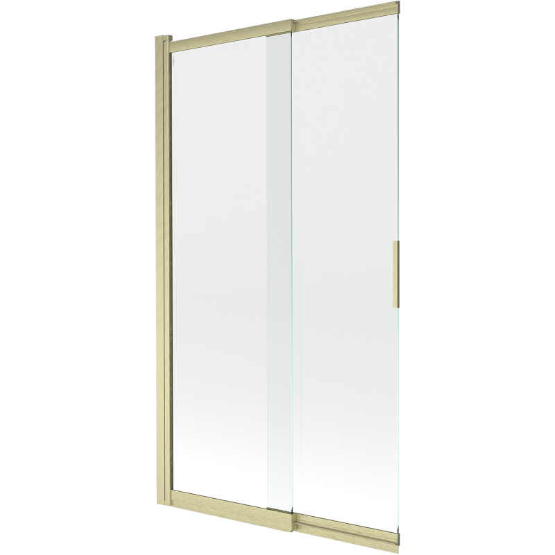 Mexen Fox paroi de baignoire coulissante à 2 volets 100 x 150 cm, transparent, doré brossé - 891-100-002-55-00