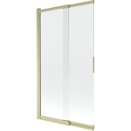 Mexen Fox paroi de baignoire coulissante à 2 volets 100 x 150 cm, transparent, doré brossé - 891-100-002-55-00