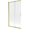 Mexen Fox paroi de baignoire coulissante à 2 volets 100 x 150 cm, transparent, doré brossé - 891-100-002-55-00