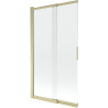 Mexen Fox paroi de douche 2 portes coulissantes 100 x 150 cm, transparent, or brossé - 891-100-002-55-00