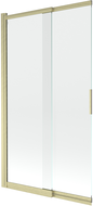 Mexen Fox paroi de douche 2 portes coulissantes 100 x 150 cm, transparent, or brossé - 891-100-002-55-00