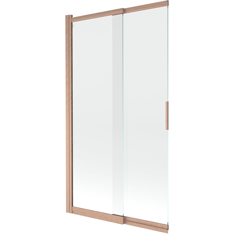 Mexen Fox paroi de douche à 2 volets coulissante 100 x 150 cm, transparent, cuivre brossé - 891-100-002-65-00