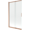Mexen Fox paroi de douche à 2 volets coulissante 100 x 150 cm, transparent, cuivre brossé - 891-100-002-65-00