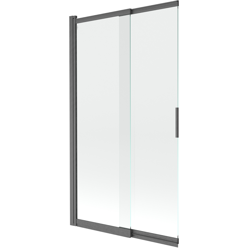Mexen Fox paroi de douche à double panneaux coulissants 100 x 150 cm, transparent, gris canon brossé - 891-100-002-66-00